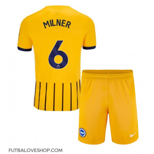 Dres Brighton James Milner #6 Preč pre deti 2024-25 Krátky Rukáv (+ trenírky)